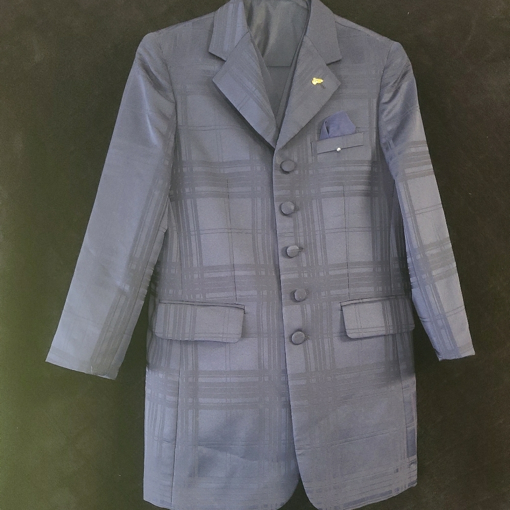 Boys 3 piece royal blue tailored suit